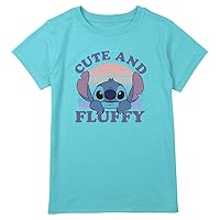 Disney Plus Size Lilo & Stitch Cute and Fluffy Girls Short Sleeve Tee Shirt
