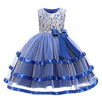 Autumn Girls' Bowknot Princess Dress,Children's lace Tutu Skirt.