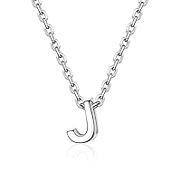 Silvora Initial Necklaces for Women-925 Sterling Silver Dainty Tiny Letter Necklace Personalized Initial Pendant Necklace for Girls