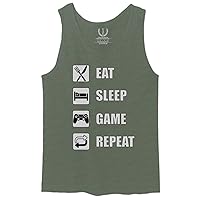 Eat Sleep Game Repeat Video Gamer Funny Gift Gaming Men's Tank Top