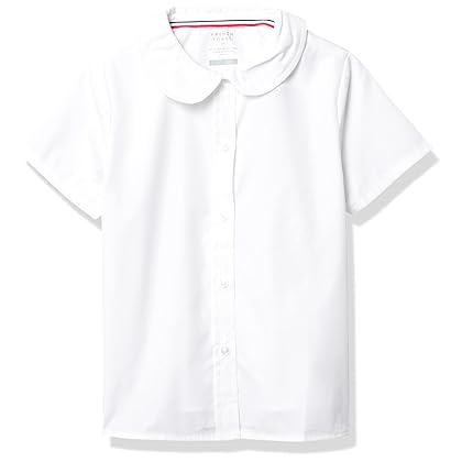 French Toast Girl's Short Sleeve Peter Pan Collar Blouse (Standard and Plus)