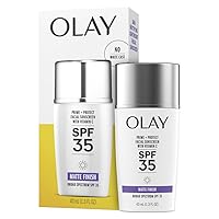Olay Prime & Protect SPF 35 Face Sunscreen, 40 mL (1.3 FL OZ), Matte Finish SPF Makeup Primer and Lightweight Sunscreen for All Skin Types