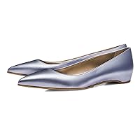 XYD Closed Pointed Toe Slip On Flats for Women Hidden Low Heels Work Office Daily Walking Shoes