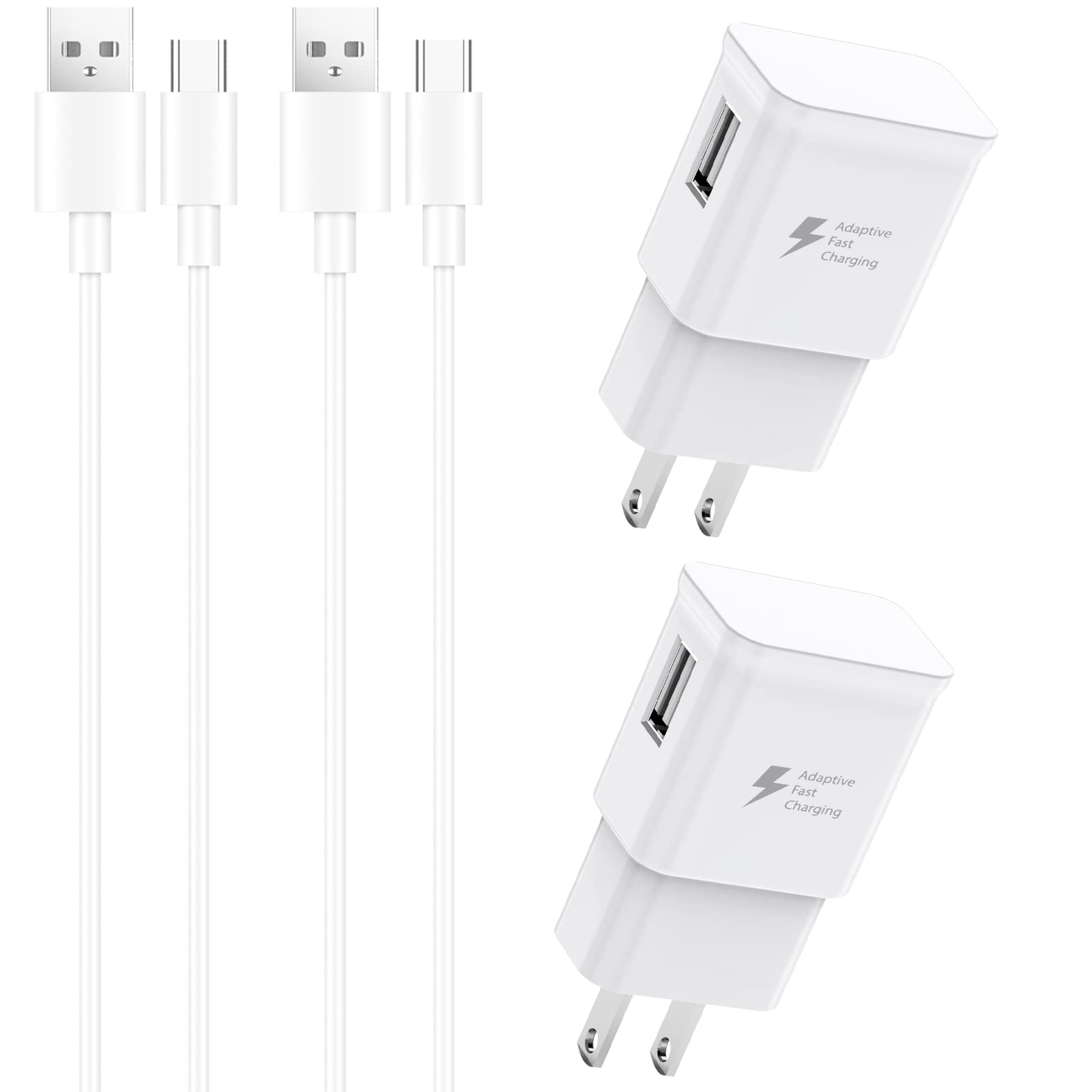 Samsung Charger Fast Charging with USB Type C Cable 6FT for Samsung Galaxy S10/S10e/S10 Plus/S9/S9 Plus/S8/S8 Plus/S20 S21 S22 S23 Ultra/Note 8/Note 9/Note 10/Note 20/A50/A51/A52/A53/A32/A13 [2-Pack]