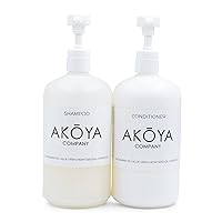 AKOYA - Shampoo & Conditioner - Paraben Free, Sulfate Free, and Color Safe Shampoo & Conditioner w/ Macadamia Oil, Aloe Vera, Hemp Seed Oil, and Ginger Lily (32 oz)