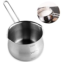 Frying Pan With Lid Stainless Steel Non-stick Saucepan Flat Bottom Induction Cooker Milk Pan,Silver