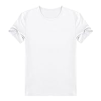 Men's T-Shirts Short Sleeve Crew Neck Cotton Workout Bodybuilding Tshirts Casual Stretch T Shirts Classic Basic Tees
