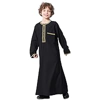 Pakistan Boy men exotic traditional costume thobe gown jibba galabia clothing Pakistani kid party play wear clothes free cap