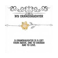 A Granddaughter Is A Gift From Above,. Sunflower Bracelet, Granddaughter Present From Grandmom, Perfect Jewelry For Granddaughter