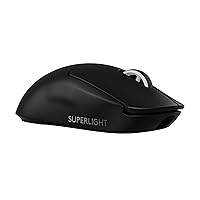 Logitech G PRO X SUPERLIGHT 2 LIGHTSPEED Wireless Gaming Mouse, 4K Polling, Lightweight, LIGHTFORCE Hybrid Switches, HERO 2 Sensor, 32,000 DPI, 5 Programmable Buttons, USB-C Charging, PC & Mac - Black