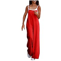 Jumpsuits for Women Summer Plus Size Baggy Overalls Loose Casual 2024 Trendy Rompers Work Pants Jumpers with Pocket
