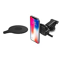 iOttie Easy One Touch Mini Dash & Windshield Car Mount Phone Holder and iPhone Xs Max R 8 Plus 7 SAMS | iOttie Adhesive Dashboard Pad for iOttie Car Mounts Flexible Dashboard Pad for Curved Surfaces