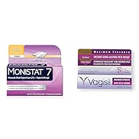 Monistat 7 Day Yeast Infection Treatment for Women with 7 Miconazole Applications & Vagisil Maximum Strength Feminine Anti-Itch Cream, 1 oz