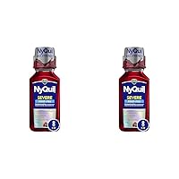 Vicks NyQuil Severe Cold & Flu Nighttime Relief Berry Flavor Liquid 8 Fl Oz (Pack of 2)