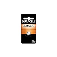 Duracell 389/390 Silver Oxide Button Battery, 1 Count Pack, 389/390 1.5 Volt Battery, Long-Lasting for Watches, Medical Devices, Calculators, and More