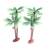 Hawaii Coconut Tree Model Micro Landscape Decoration Hawaii Party Ornaments,10pcs