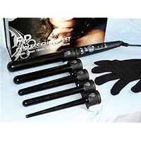 5 in 1 Curling Iron Set (5P) - Black (32mm, 25mm, 19mm, 25-18mm, 18-9mm)