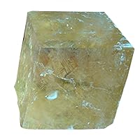 Fl1716 Golden Calcite Large Natural Crystal Optical Effect