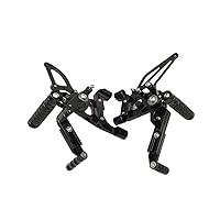Motorcycle Foot Rests Motorcycle Parts CNC Adjustable Foot Pegs Rest Footpeg Footrest Rear Sets For D&ucati 899 1199 Panigale S R 2012 2013 2014 2015