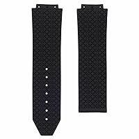 Ewatchparts RUBBER REPLACEMENT DIVER WATCH BAND TIRE STRAP COMPATIBLE WITH 44-45MM H BIG BAND BLACK