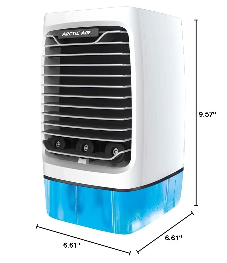 Arctic Air Chill Zone XL Evaporative Cooler with Oscillating Fan, Auto-Off Timer, Portable Fan with 4 Adjustable Speeds, 16-Hour Cooling Fan for Bedroom, Living Room, Office & More,White