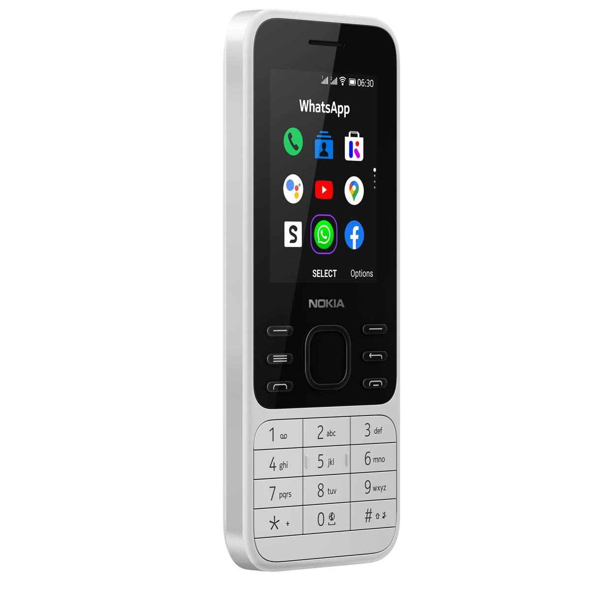 Nokia 6300 4G | Unlocked | Dual SIM | WiFi Hotspot | Social Apps | Google Maps and Assistant | Powder White