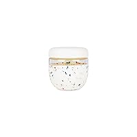 Porter Seal Tight Glass Food Storage Container with Lid, Terrazzo Cream 24oz, Leak & Spill Proof Meal Prep Container, Microwave & Dishwasher Safe, Borosilicate Glass