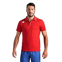 ARENA Unisex Team Solid Polo Shirt Short Sleeve Quick Dry Active Tee Regular Fit Athletic Top Gym Exercise Training