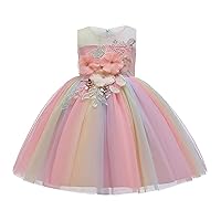 1-12 Years Girls Dress Sequin Lace Wedding Party Flower Dress