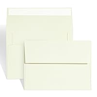 A7 ivory Invitation 5x7 Envelopes - Self Seal, Square Flap,Perfect for 5x7 Cards, Weddings, Birthday, invitations, Graduation, Baby Shower, 5.25 x 7.25 Inches, 100 Pack, ivory