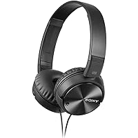 Sony MDR-ZX110NC Extra Bass Noise-Cancelling Headphones with Neodymium Magnets & 30mm Drivers, Black (Renewed)