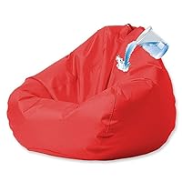 Outdoor Waterproof Bean Bag Cover No Filler Garden Beach Swimming Pool Floating Beanbag Pouf Chair Oxford Kids Adults (Color : Red, Size : 2XL-D100cm-cover)