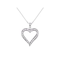 Rylos 1/2 CTTW Diamonds Set in this Spectacular Diamond Heart Necklace in 14K Yellow Gold or 14K White Gold with 18