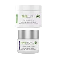 Anti Aging Retinol Cream for Face and Natural Aloe Vera Body Lotion - Face & Body Moisturizing Cream