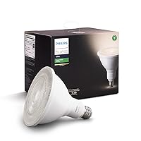 Philips Hue Smart PAR38 LED Bulb - Soft Warm White Light - 1 Pack - 1300LM - E26 - Outdoor - Weatherproof - Control with Hue App - Works with Alexa, Google Assistant and Apple Homekit
