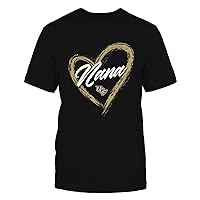 FanPrint UCF Knights - Heart Shape - Nana - University Team Logo Gift T-Shirt