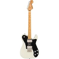 Squier Classic Vibe 70s Deluxe Telecaster Electric Guitar, with 2-Year Warranty, Olympic White, Maple Fingerboard