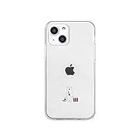 DS21137i13MN iPhone 13 Mini Case, Soft, Clear, Transparent, Deep Parks, Cute, Bear, Character, TPU, Prevents Contact Marks, Qi Wireless Charging, Mini Animal, Polar Bear