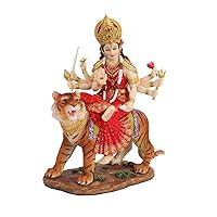 PTC 8.5 Inch Durga Mythological Indian Hindu Goddess Statue Figurine