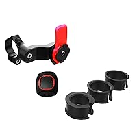 Motorcycle Phone Mount, Bike Phone Mount, Bike Phone Holder for Bicycle, Out Front Motorcycle Handlebar Mount for Mountain Bike, Motorcycle Phone Holder for GPS Devices(Black+Red)