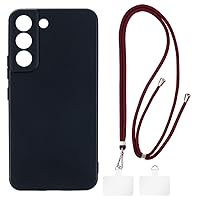 Samsung Galaxy S22 5G Case + Universal Mobile Phone Lanyards, Neck/Crossbody Soft Strap Silicone TPU Cover Bumper Shell for Samsung Galaxy S22 5G (6.1”)