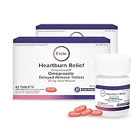 Tablets Omeprazole 20mg Acid Reducer for Heartburn, (14 Tablets/Bottle) One 2-Pack Carton for Three 14-Day Courses, Delayed-Release Tablets (84ct)