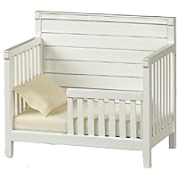 Dollhouse White Wooden Toddler Day Bed JBM Miniature Nursery Baby Furniture