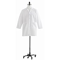Medline Unisex/Men's Staff-Length Lab Coat, White, Size 46 - Professional Medical Apparel for Healthcare Professionals