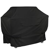 NettyPro BBQ Grill Cover Heavy Duty Waterproof 60 Inch, Fadeproof & UV Resistant, Outdoor Gas Grill Cover 3-4 Burner Barbecue Cover for Weber, Char-Broil, Brinkmann, Nexgrill Grills and More, Black