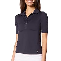 GOLFTINI Women's Elbow Length Golf Tennis Polo Super Soft Performance UPF30+ Active Short Sleeve Shirt