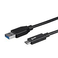 Monoprice USB Type-C to USB Type-A 3.1 Gen 2 Cable, 10Gbps, 3A, 30AWG, To Use with Samsung Galaxy S9 S8 Note 8 Pixel, LG V30 G6 G5, Nintendo Switch, and more 1 Meter (3.3 Feet) Black - Select Series