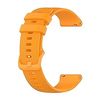 Smart Watch Replacement Bracelet Wristband for Microwear L13 L15 L16 L19 Solid Color Small Plaid Durable Elastic Silicone Strap (Color : Orange, Size : L15)