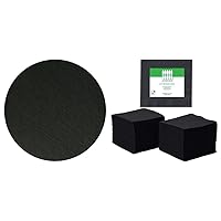 Hoffmaster Round Coasters (Pack of 500) and Perfectware Black Cocktail Napkins (Pack of 200)