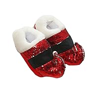 Christmas Slippers Santa Claus Plush Slippers Comfortable Warm Home Christmas Home Goods Winter Non-slip Slippers
